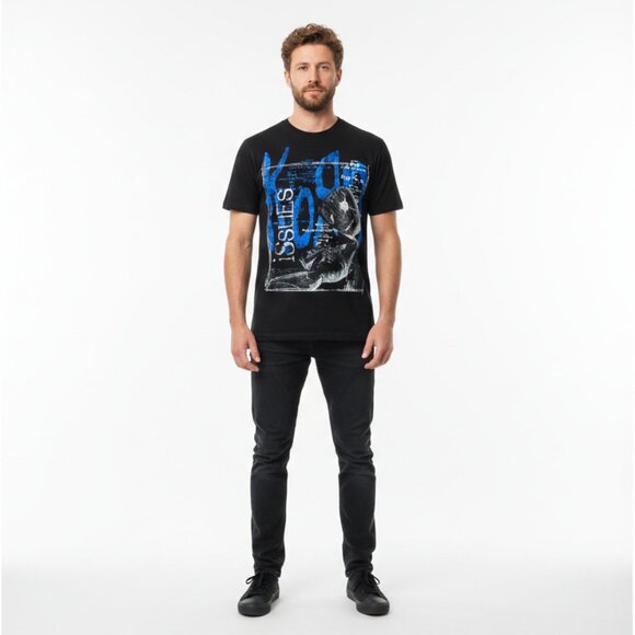 Korn Other - Korn Issues Graphic Band T-Shirt Black Blue Print Size Small